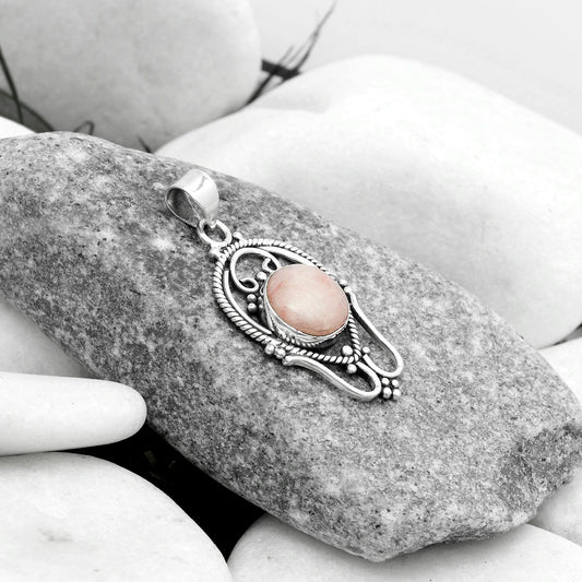 Natural Pink Scolecite Pendant P-1681 SDP121286