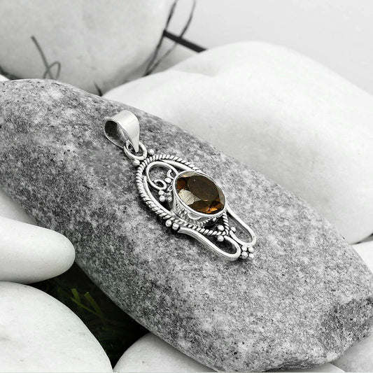 Natural Smoky Quartz - Brazil Pendant P-1681 SDP121317