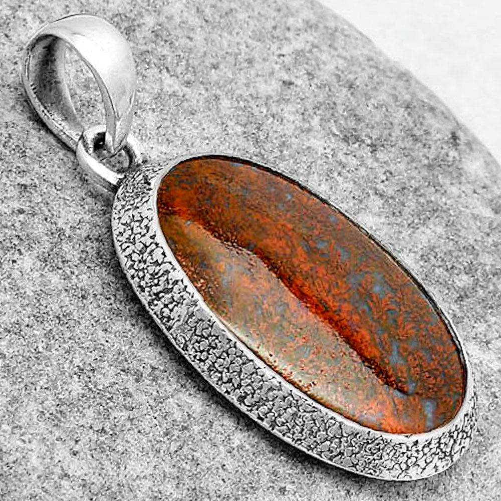 Natural Red Moss Agate Pendant P-1538 SDP121478