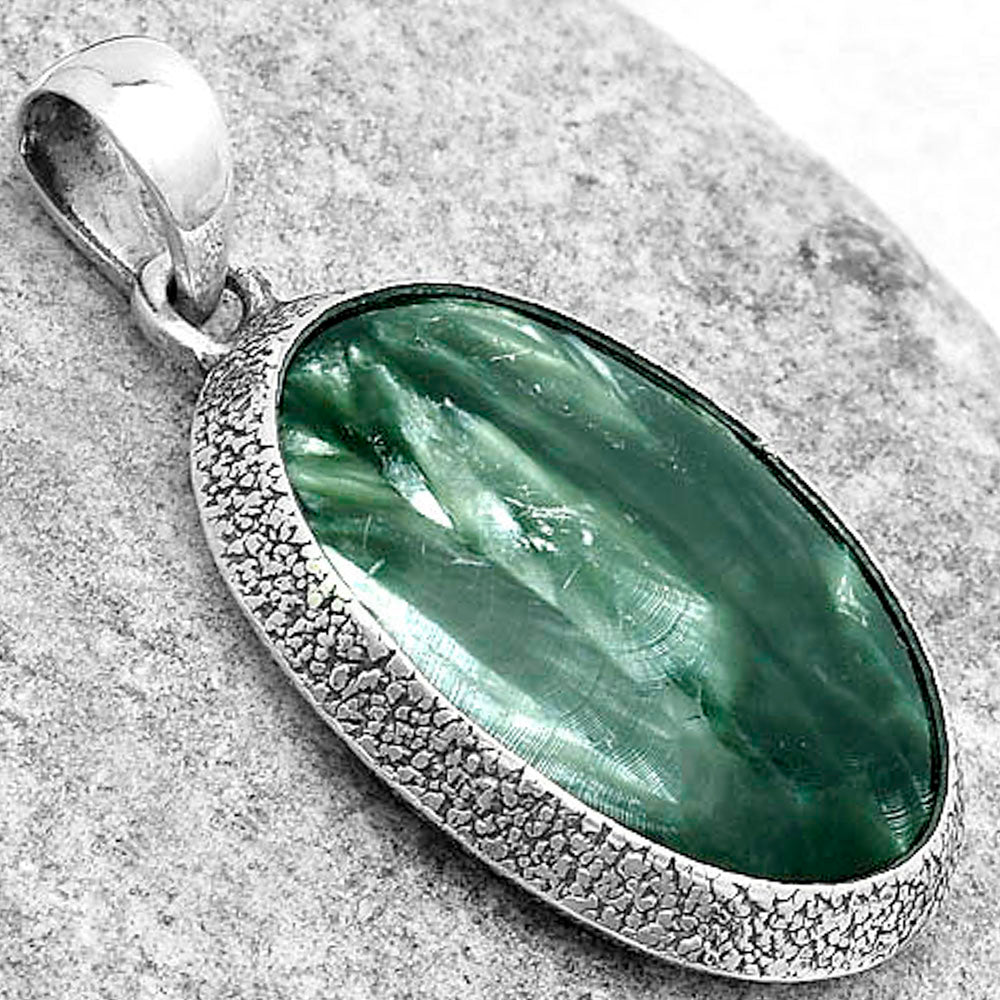 Natural Russian Seraphinite Pendant P-1538 SDP121483