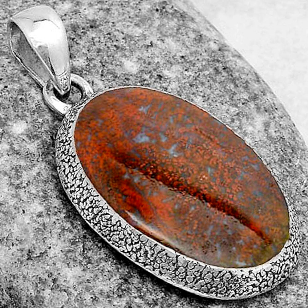 Natural Red Moss Agate Pendant P-1538 SDP121515