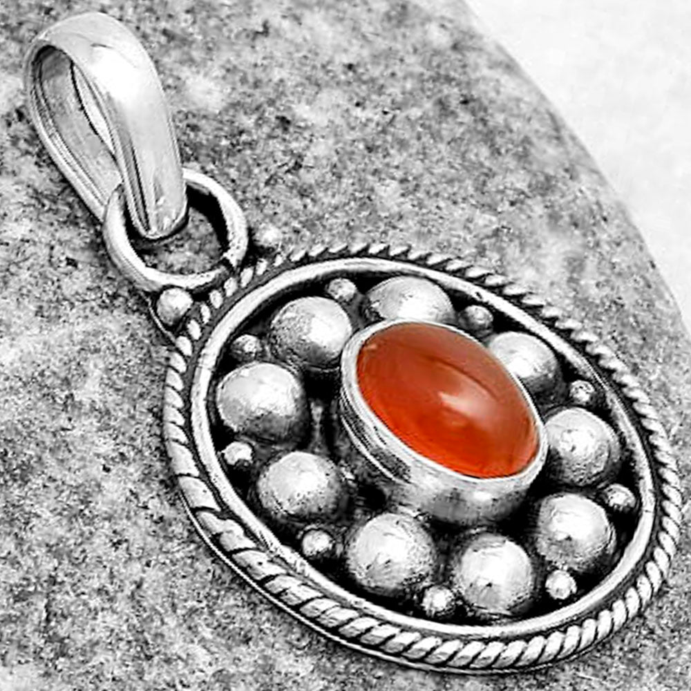 Bali Design - Natural Carnelian Pendant P-1713 SDP121523