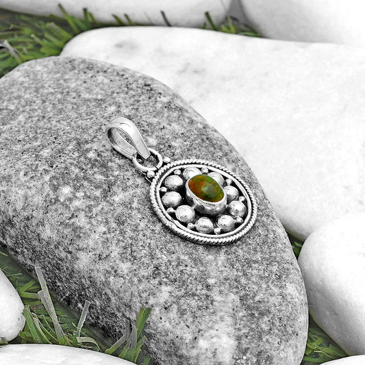 Bali Design - Black Ethiopian Opal Pendant P-1713 SDP121532