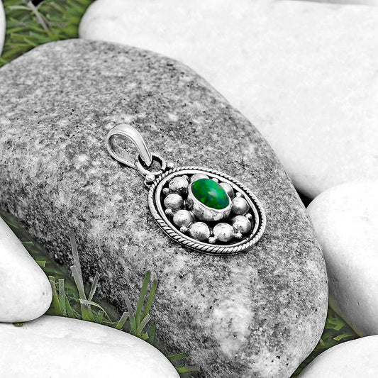 Bali Design - Black Ethiopian Opal Pendant P-1713 SDP121544