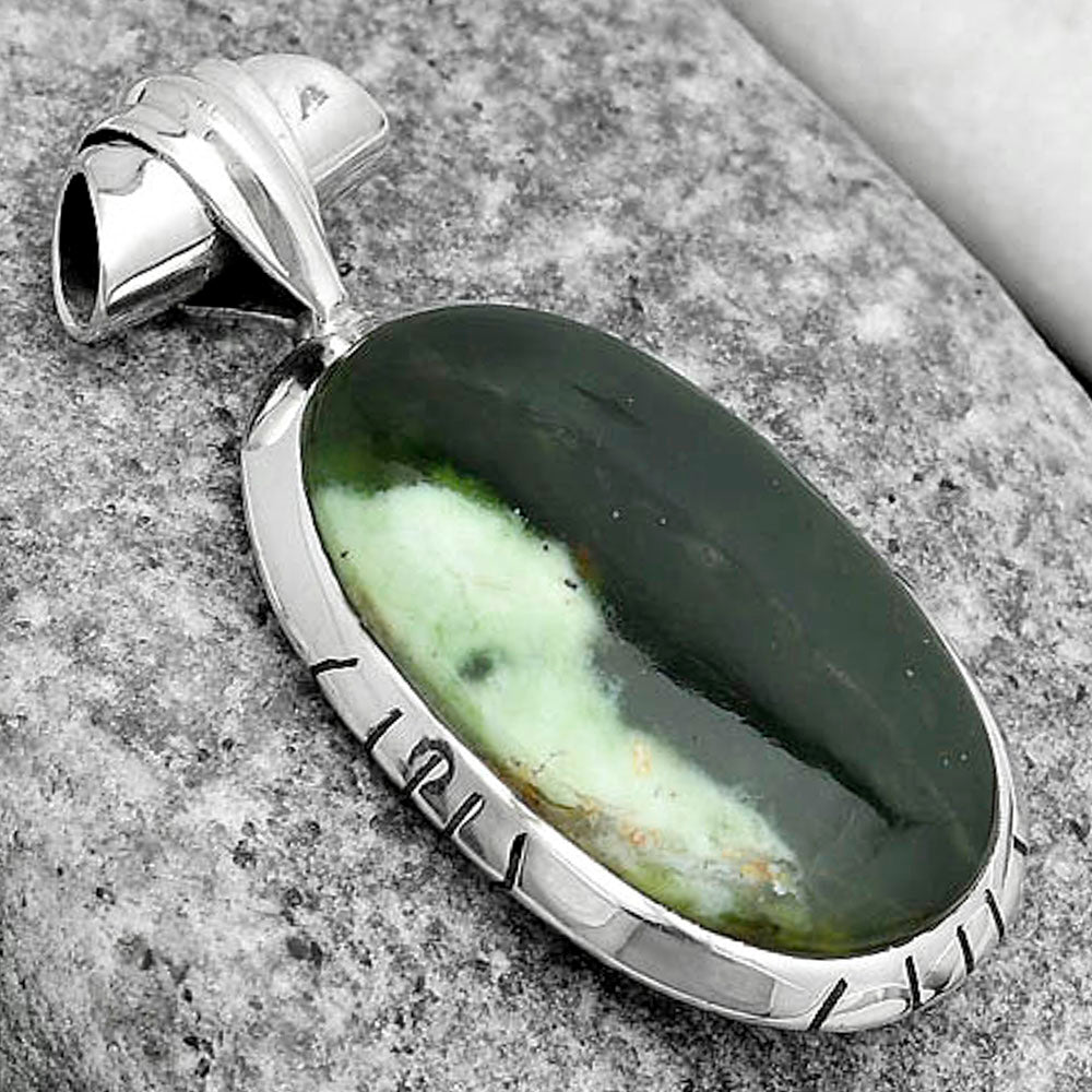 Natural Chrome Chalcedony Pendant P-1667 SDP121656