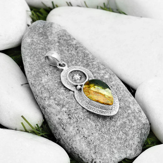 Natural Chrome Chalcedony Pendant P-1716 SDP121693