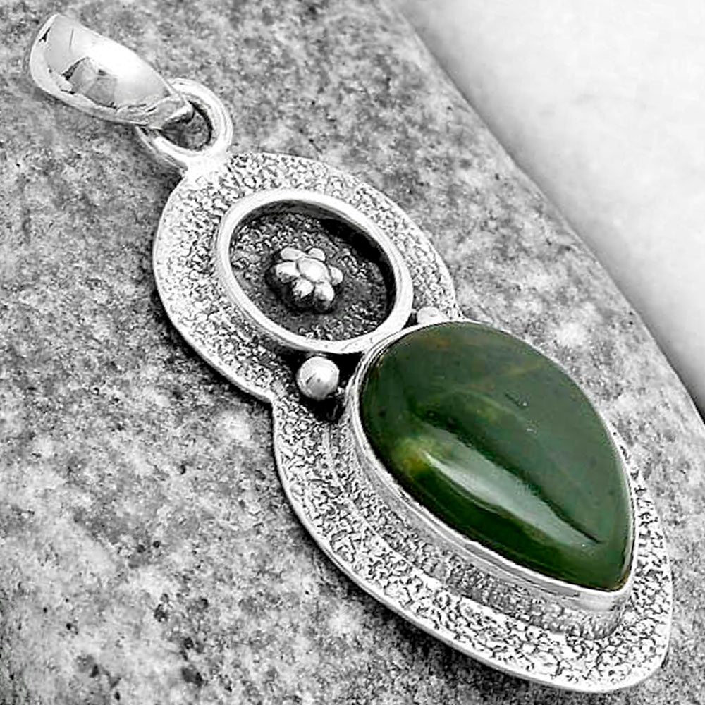 Natural Chrome Chalcedony Pendant P-1716 SDP121696