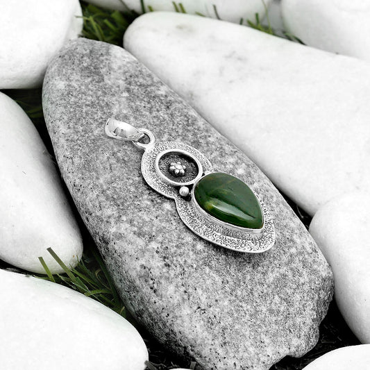 Natural Chrome Chalcedony Pendant P-1716 SDP121696