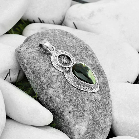 Natural Chrome Chalcedony Pendant P-1716 SDP121721