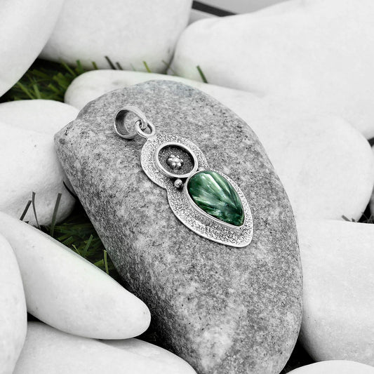 Natural Russian Seraphinite Pendant P-1716 SDP121729