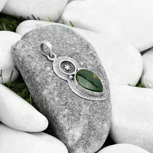 Natural Chrome Chalcedony Pendant P-1716 SDP121733