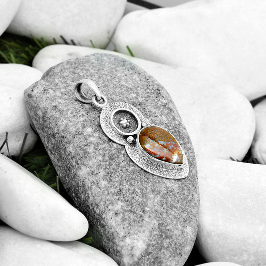 Natural Red Moss Agate Pendant P-1716 SDP121738