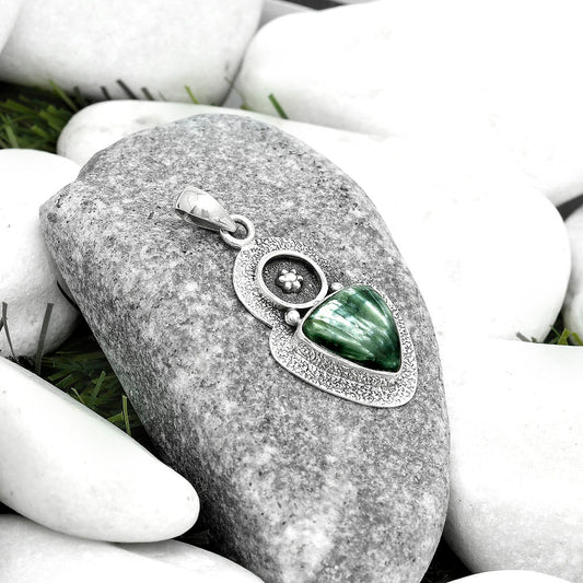 Natural Russian Seraphinite Pendant P-1716 SDP121741