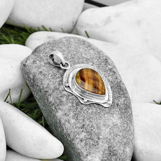 Natural Brown Fluorite Pendant P-1498 SDP121757