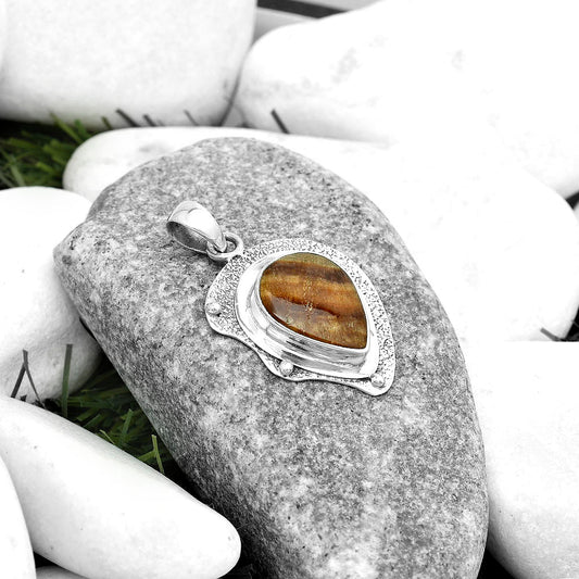 Natural Brown Fluorite Pendant P-1498 SDP121776