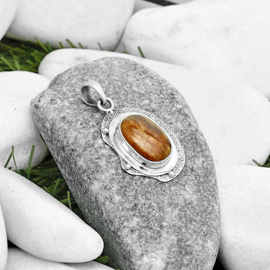 Natural Brown Fluorite Pendant P-1498 SDP121781