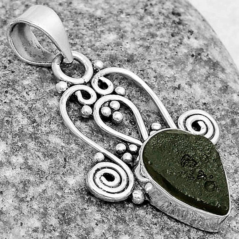 Natural Tektite Rough - Greek Pendant P-1553 SDP121828