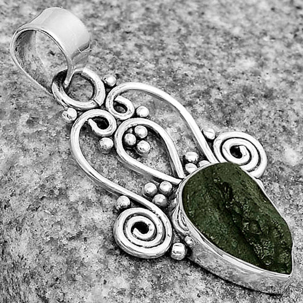 Natural Tektite Rough - Greek Pendant P-1553 SDP121835