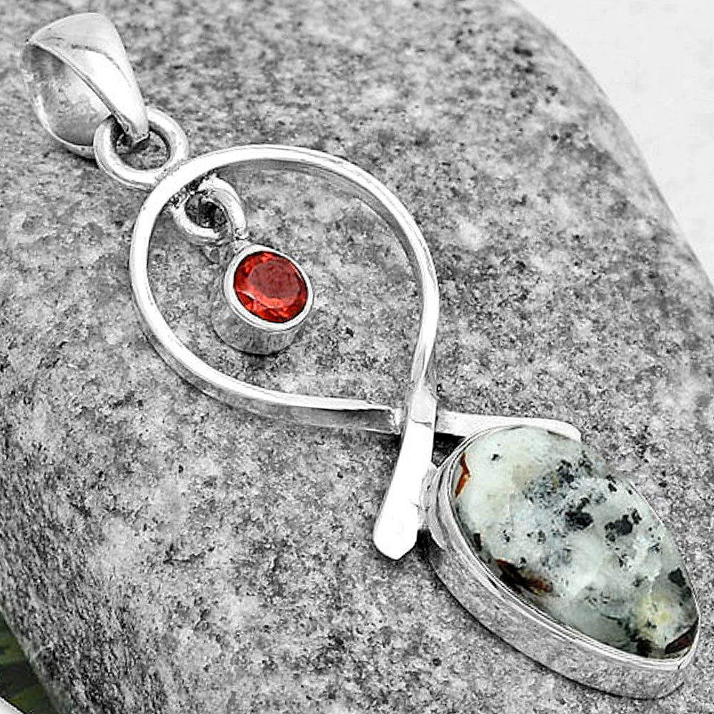 Natural Astrophyllite Russia & Garnet Pendant P-1048 SDP121872