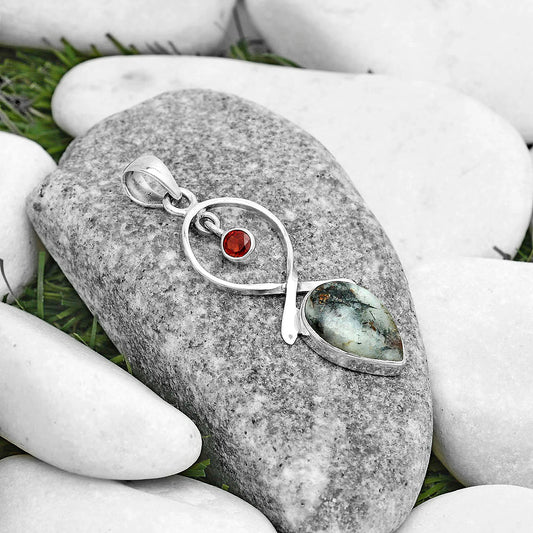 Natural Astrophyllite Russia & Garnet Pendant P-1048 SDP121881