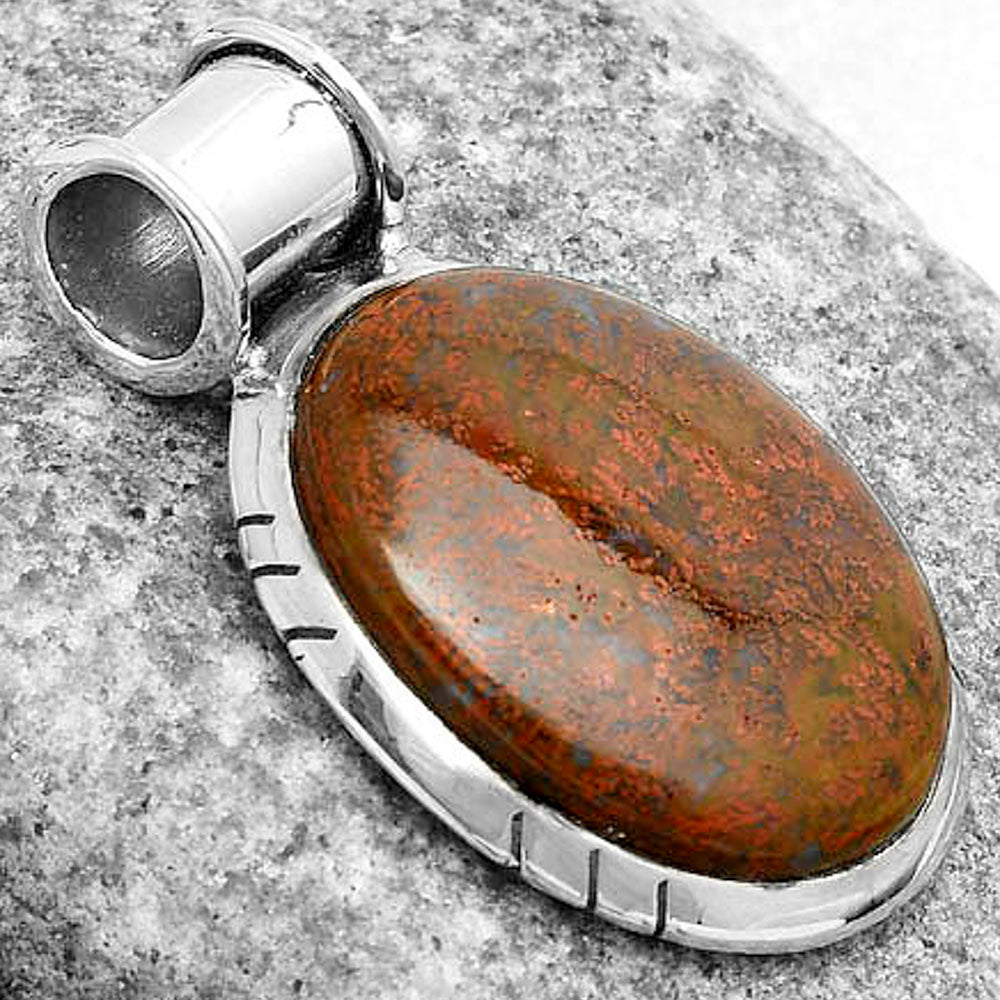Natural Red Moss Agate Pendant P-1154 SDP122407