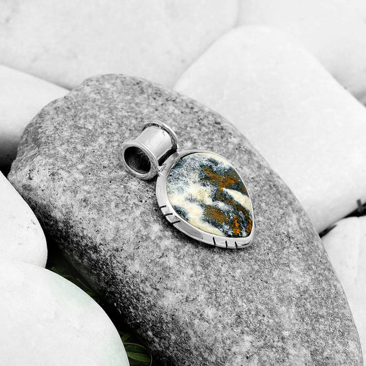 Natural Indian Blanket Jasper Pendant P-1154 SDP122413