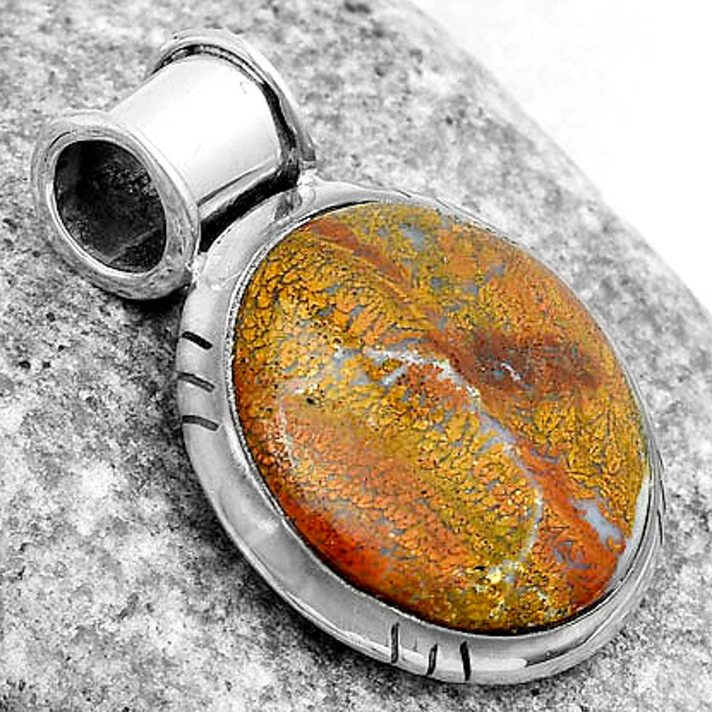 Natural Red Moss Agate Pendant P-1154 SDP122418