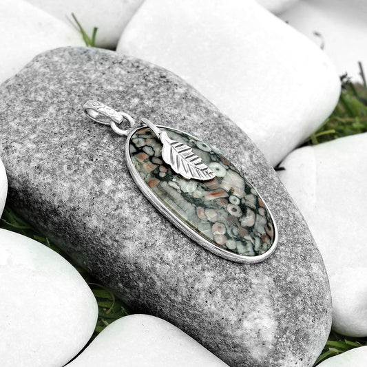 Natural Crinoid Fossil Coral Pendant P-1585 SDP122468