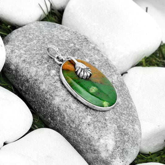 Natural Chrome Chalcedony Pendant P-1700 SDP122556