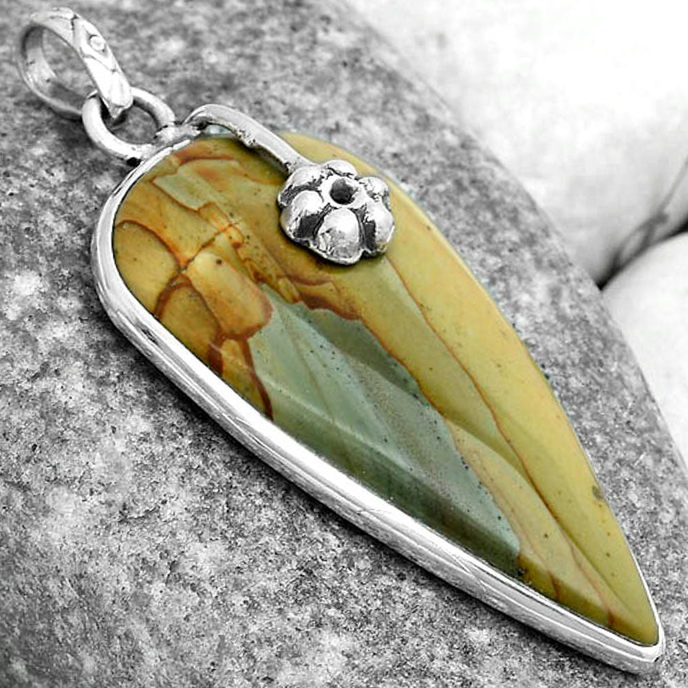Natural Rocky Butte Picture Jasper Pendant P-1700 SDP122577