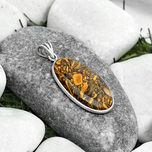 Natural Coquina Fossil Jasper - India Pendant P-1001 SDP122800
