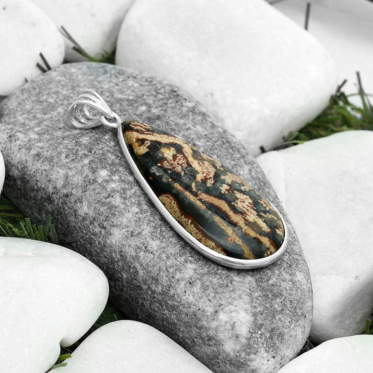 Natural Viper Skin Jasper Pendant P-1001 SDP122933