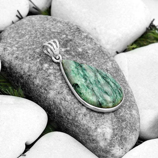 Natural Tree Weed Moss Agate - India Pendant P-1001 SDP122991