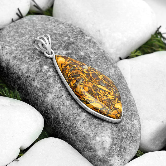 Natural Coquina Fossil Jasper - India Pendant P-1001 SDP123045