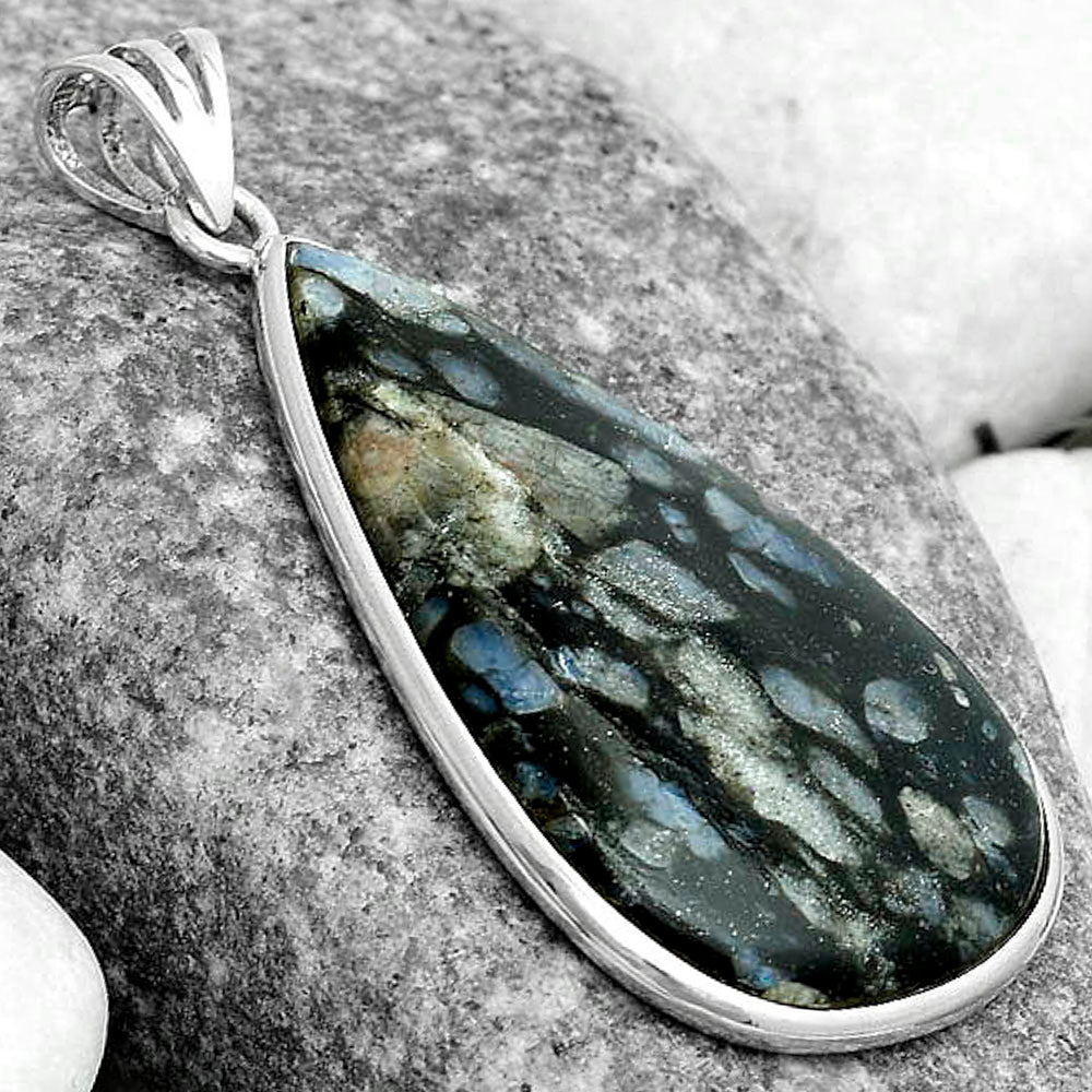 Llanite Blue Opal Crystal Sphere Pendant P-1001 SDP123084