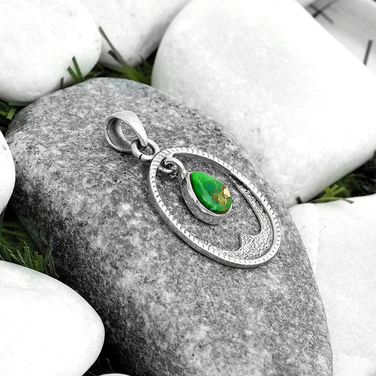 Copper Green Turquoise - Arizona Pendant P-1629 SDP123113