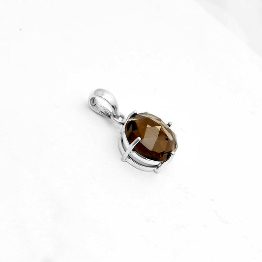 Faceted Natural Smoky Quartz - Brazil Pendant P-1013 SDP123317