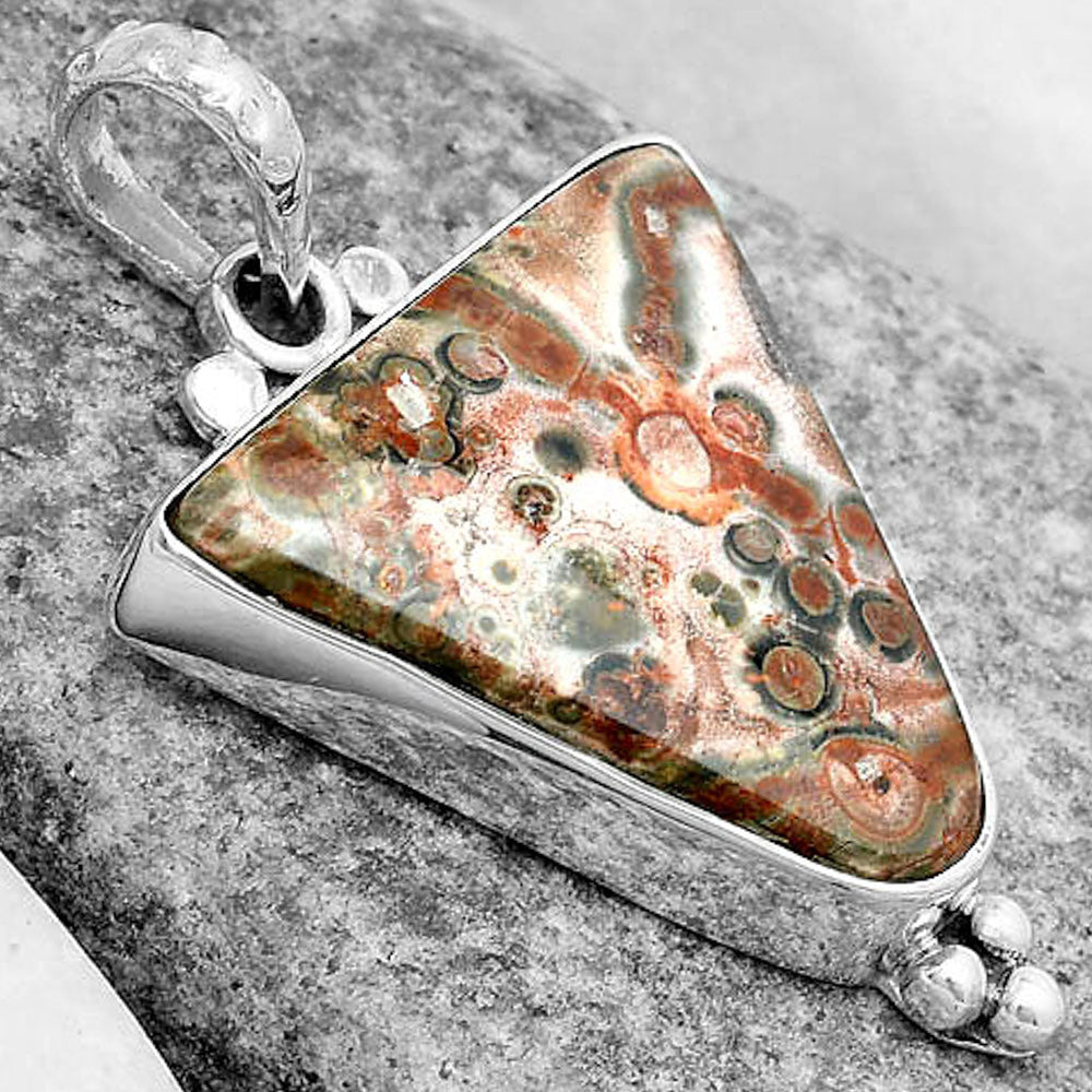 Natural Leopard Skin Jasper Pendant P-1100 SDP123578