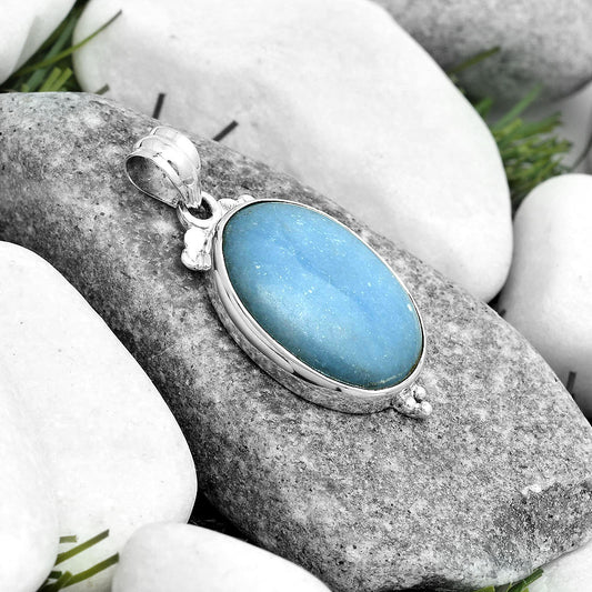 Natural Angelite Pendant P-1100 SDP123591