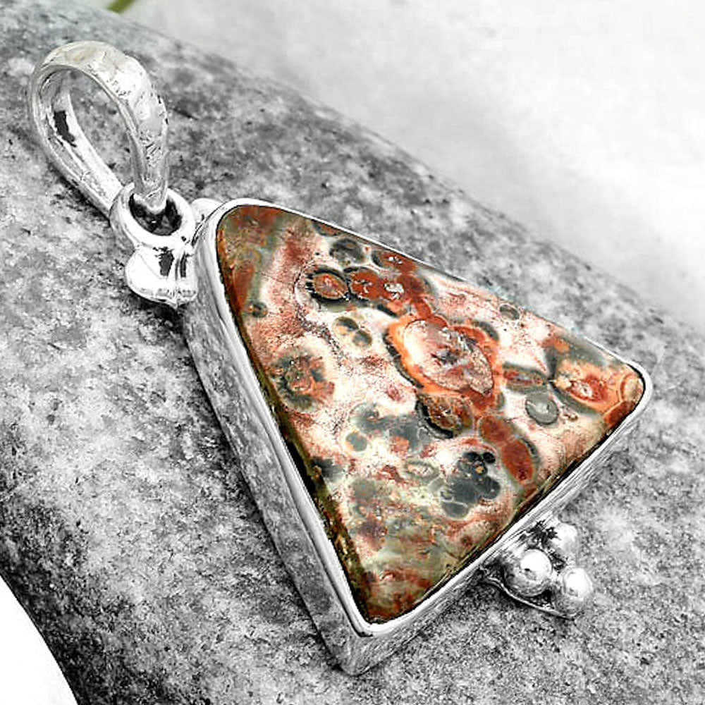 Natural Leopard Skin Jasper Pendant P-1100 SDP123593