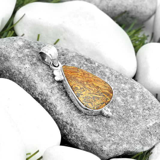 Natural Coquina Fossil Jasper - India Pendant P-1100 SDP123598