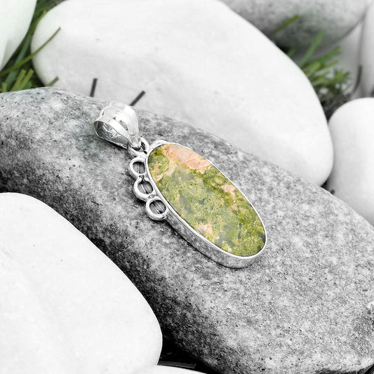 Natural Unakite Pendant P-1085 SDP123618