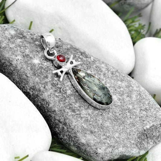 Natural Astrophyllite Russia & Garnet Pendant P-1243 SDP123675