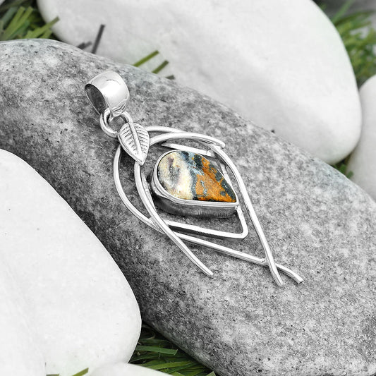 Natural Indian Blanket Jasper Pendant P-1504 SDP123732
