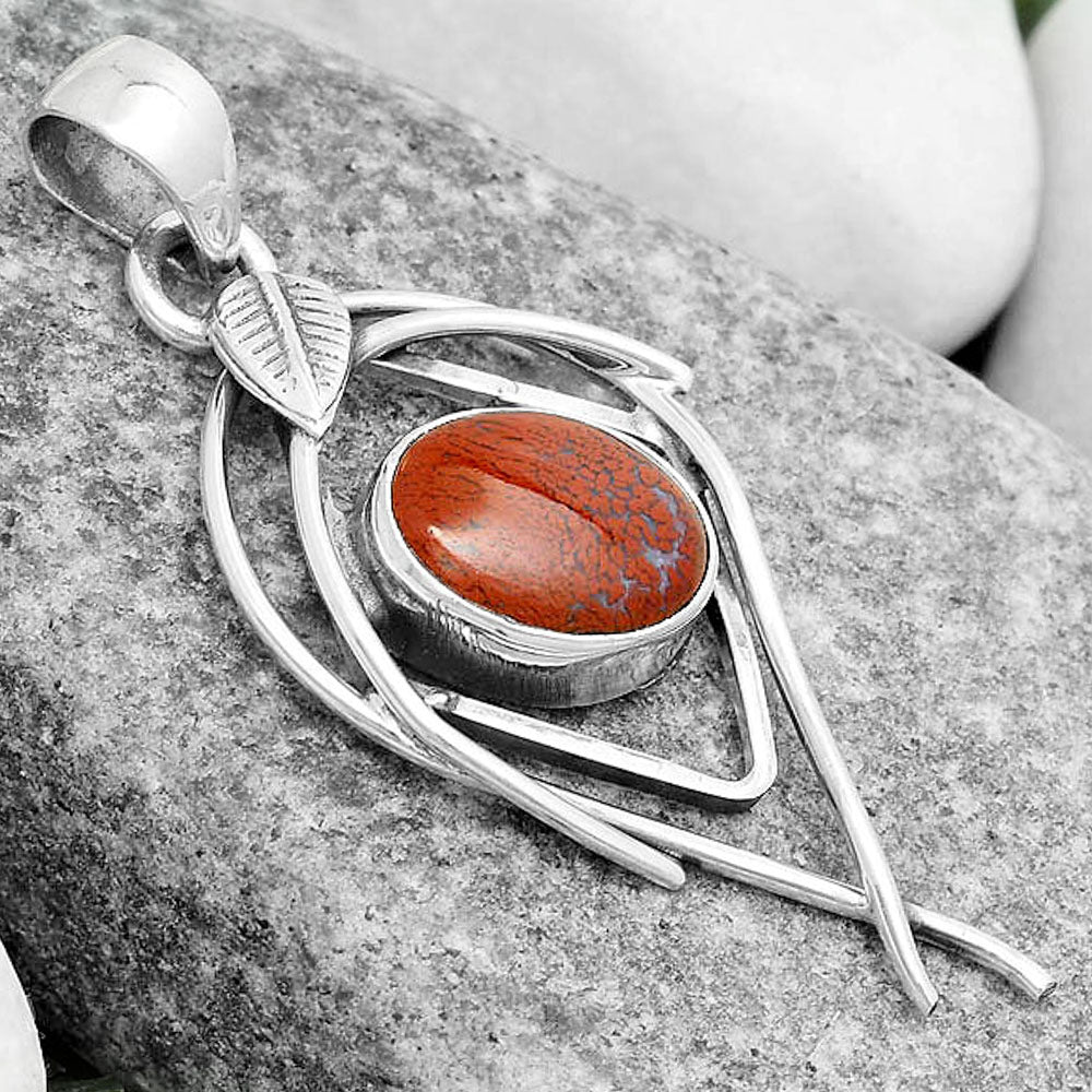 Natural Red Moss Agate Pendant P-1504 SDP123740
