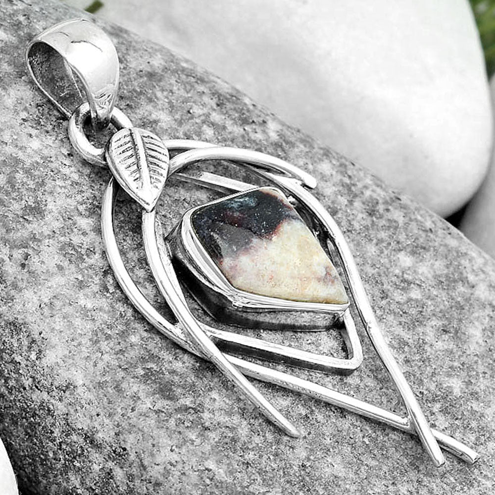 Natural Indian Blanket Jasper Pendant P-1504 SDP123746