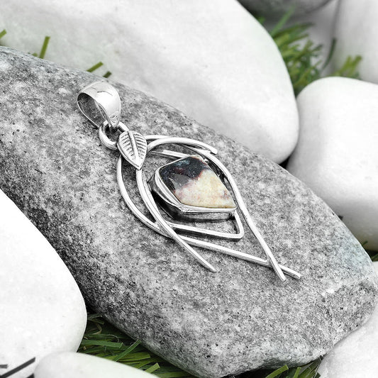 Natural Indian Blanket Jasper Pendant P-1504 SDP123746