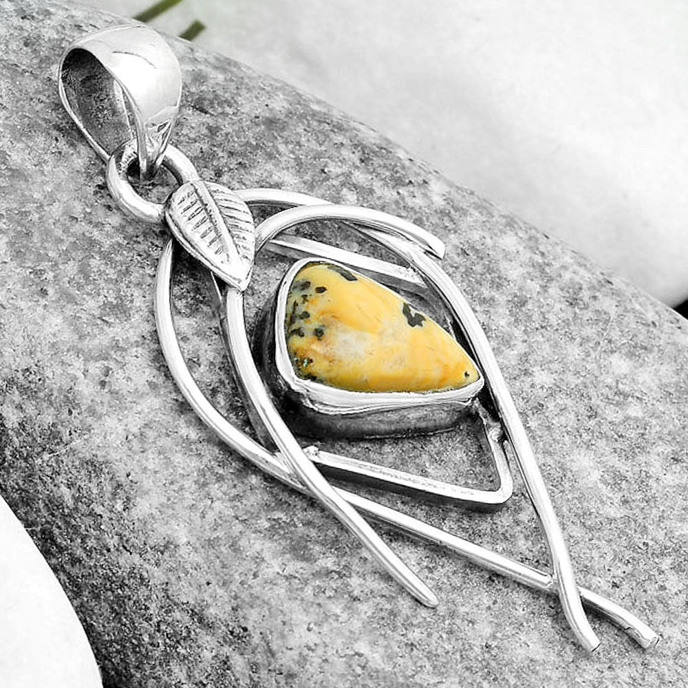 Natural Russian Honey Dendrite Opal Pendant P-1504 SDP123750