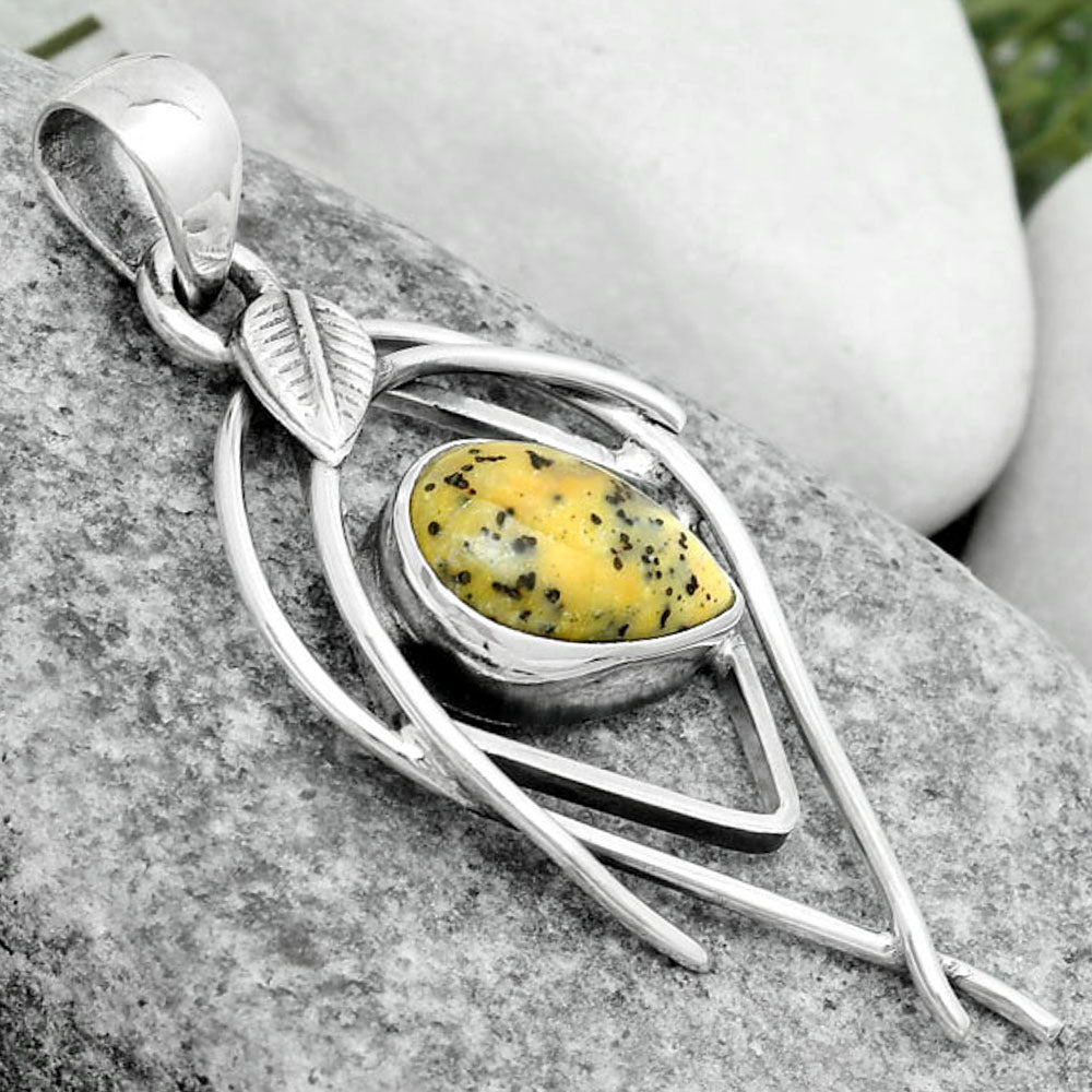 Natural Russian Honey Dendrite Opal Pendant P-1504 SDP123757