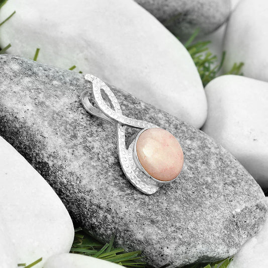 Natural Pink Scolecite Pendant P-1549 SDP123784